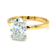 Oval 2.2ctEVs  Lab Diamond Engagement Ring