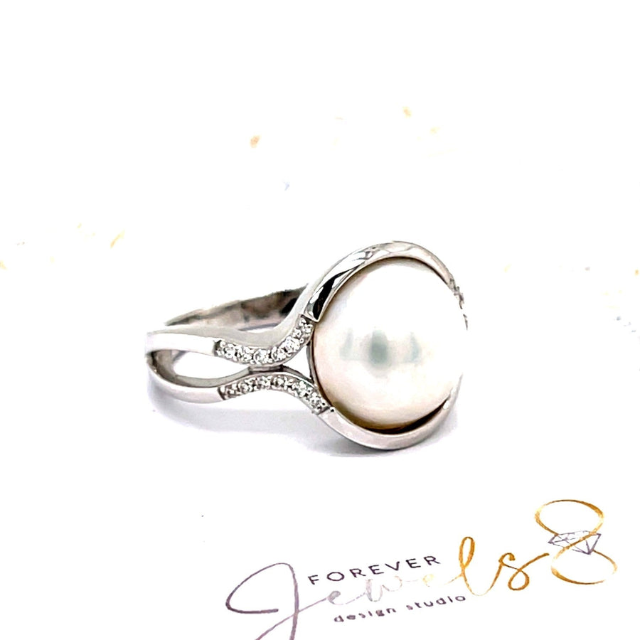 18 carat White gold Pearl Ring - ForeverJewels Design Studio 8