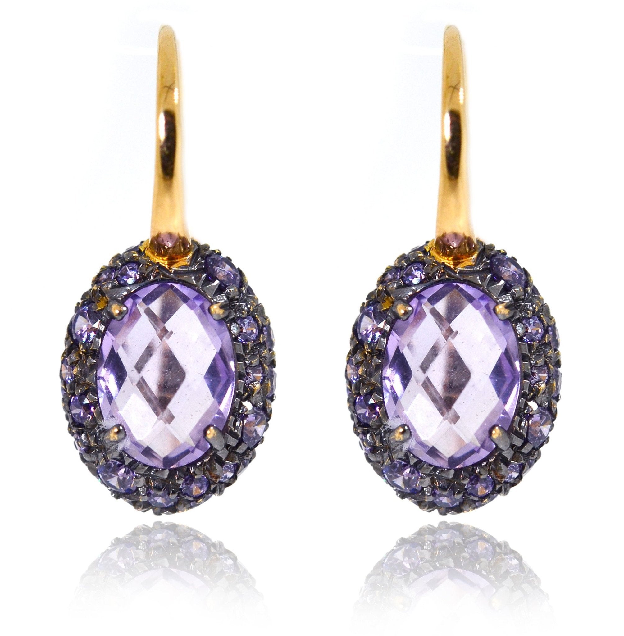 18ct Rose Gold Amethyst Earrings - ForeverJewels Design Studio 8