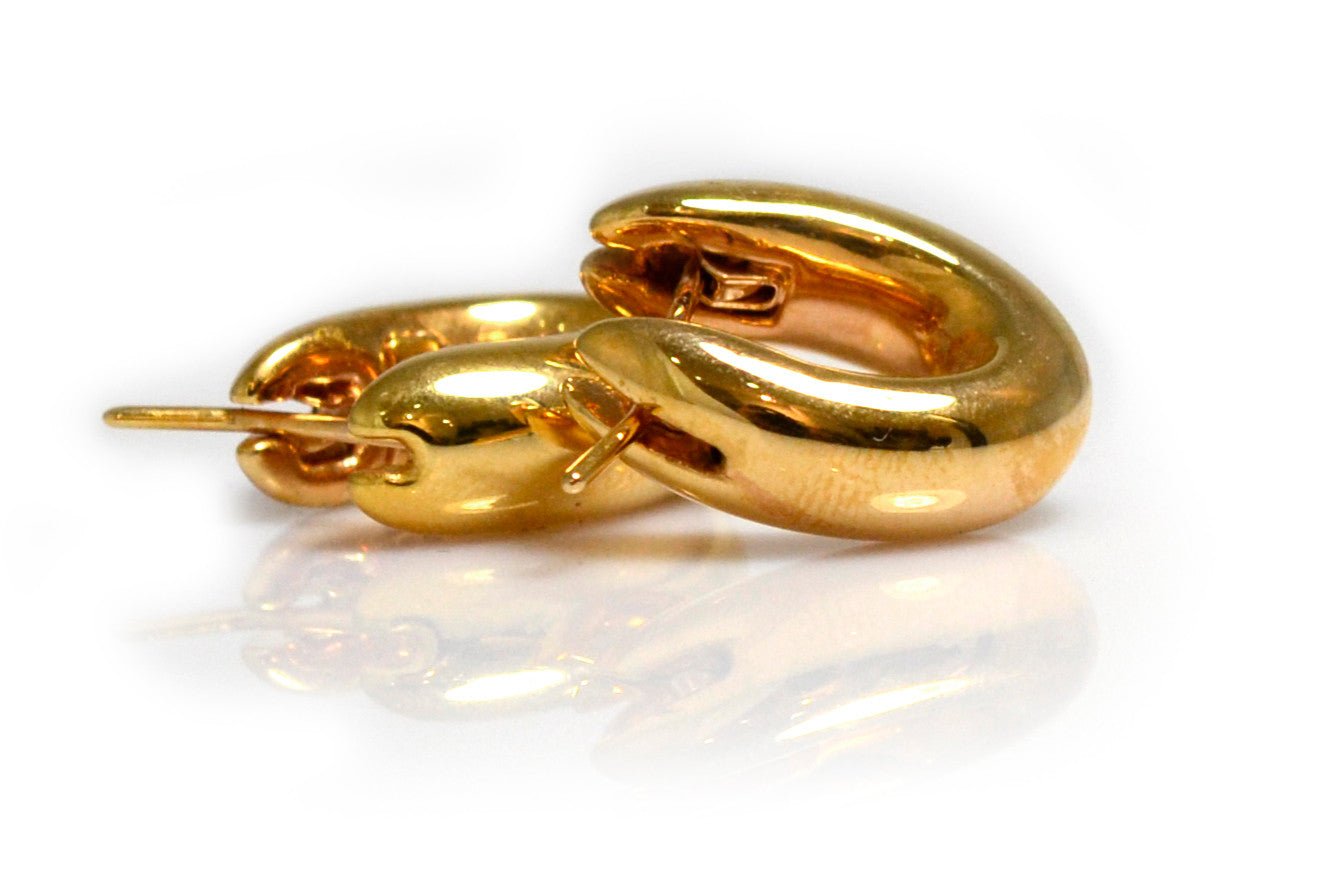 18ct Rose Gold Oval Hoop Earrings - ForeverJewels Design Studio 8