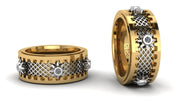 18ct "Wheel of Life" Two Toned Gold Men's Ring - ForeverJewels Design Studio 8