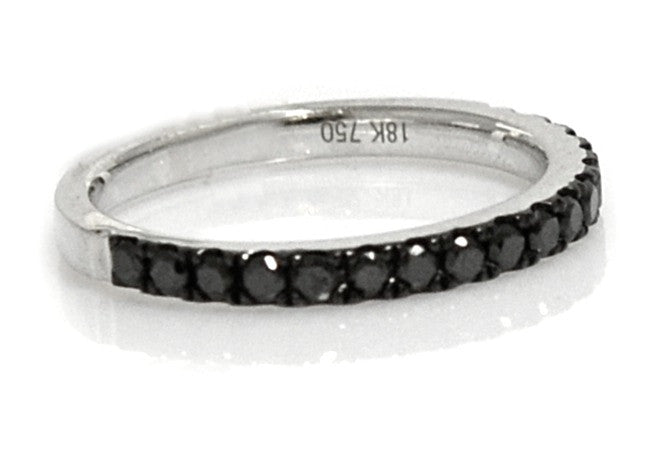 18ct White gold black diamond wedding band - ForeverJewels Design Studio 8
