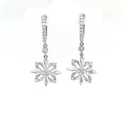 18ct White gold diamond snowflake earrings - ForeverJewels Design Studio 8