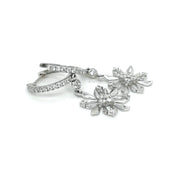 18ct White gold diamond snowflake earrings - ForeverJewels Design Studio 8