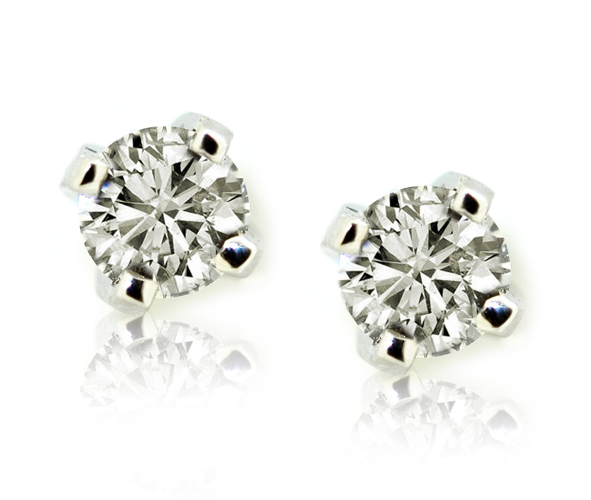 18ct White gold diamond stud earrings - ForeverJewels Design Studio 8