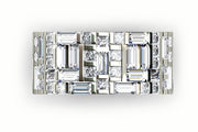 18ct White gold emerald and round brilliant diamond wide ring - ForeverJewels Design Studio 8