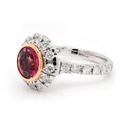 18ct White gold malaya garnet diamond ring - ForeverJewels Design Studio 8