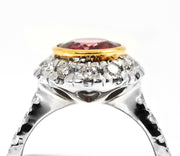18ct White gold malaya garnet diamond ring - ForeverJewels Design Studio 8