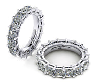 18ct White gold princess cut diamond eternity wedding band - ForeverJewels Design Studio 8