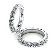 18ct White gold round brilliant diamond eternity wedding band - ForeverJewels Design Studio 8