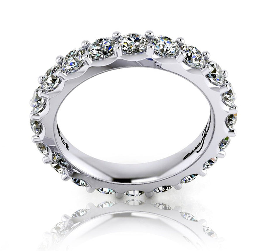 18ct White gold round brilliant diamond eternity wedding band - ForeverJewels Design Studio 8