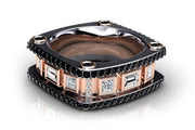 18ct White & Rose Gold Band Baguettes Black and White Diamond Ring. - ForeverJewels Design Studio 8