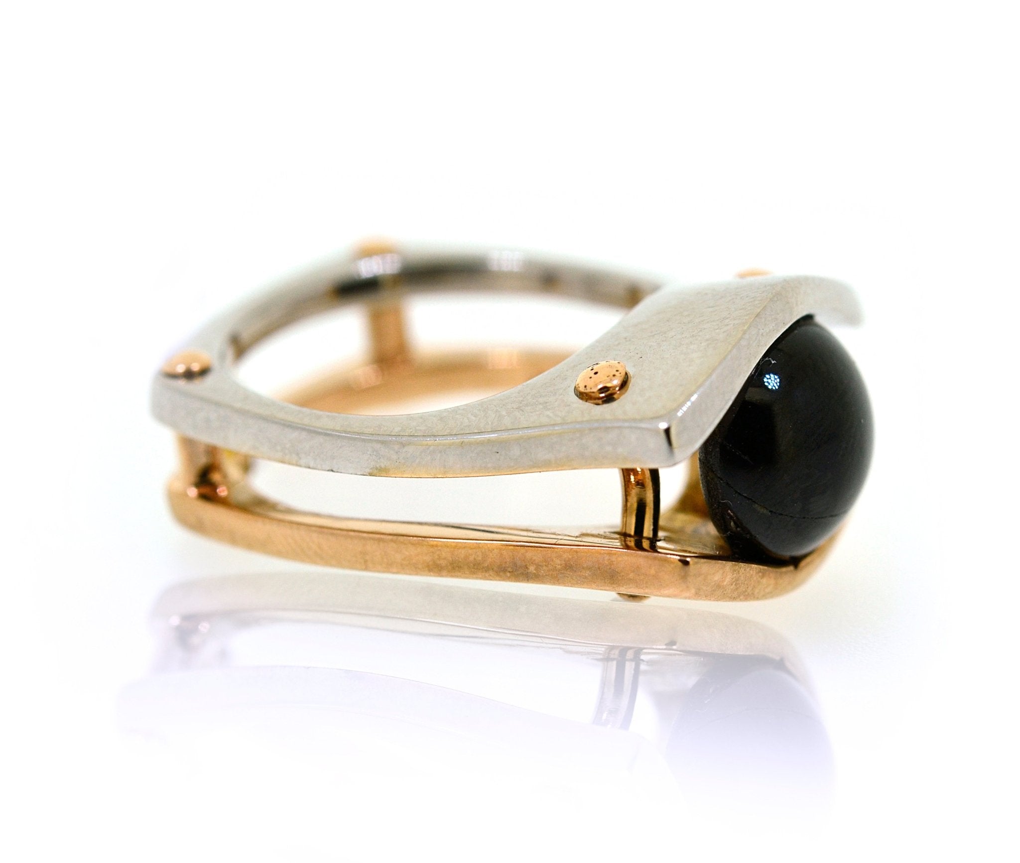18ct White & rose gold star sapphire ring - ForeverJewels Design Studio 8