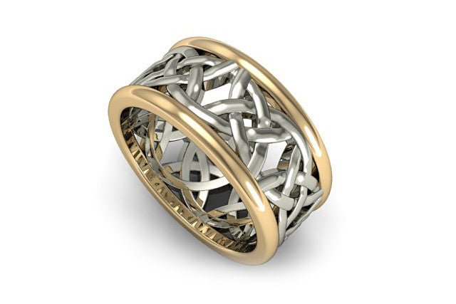 18ct White & yellow gold Celtic knot ring - ForeverJewels Design Studio 8
