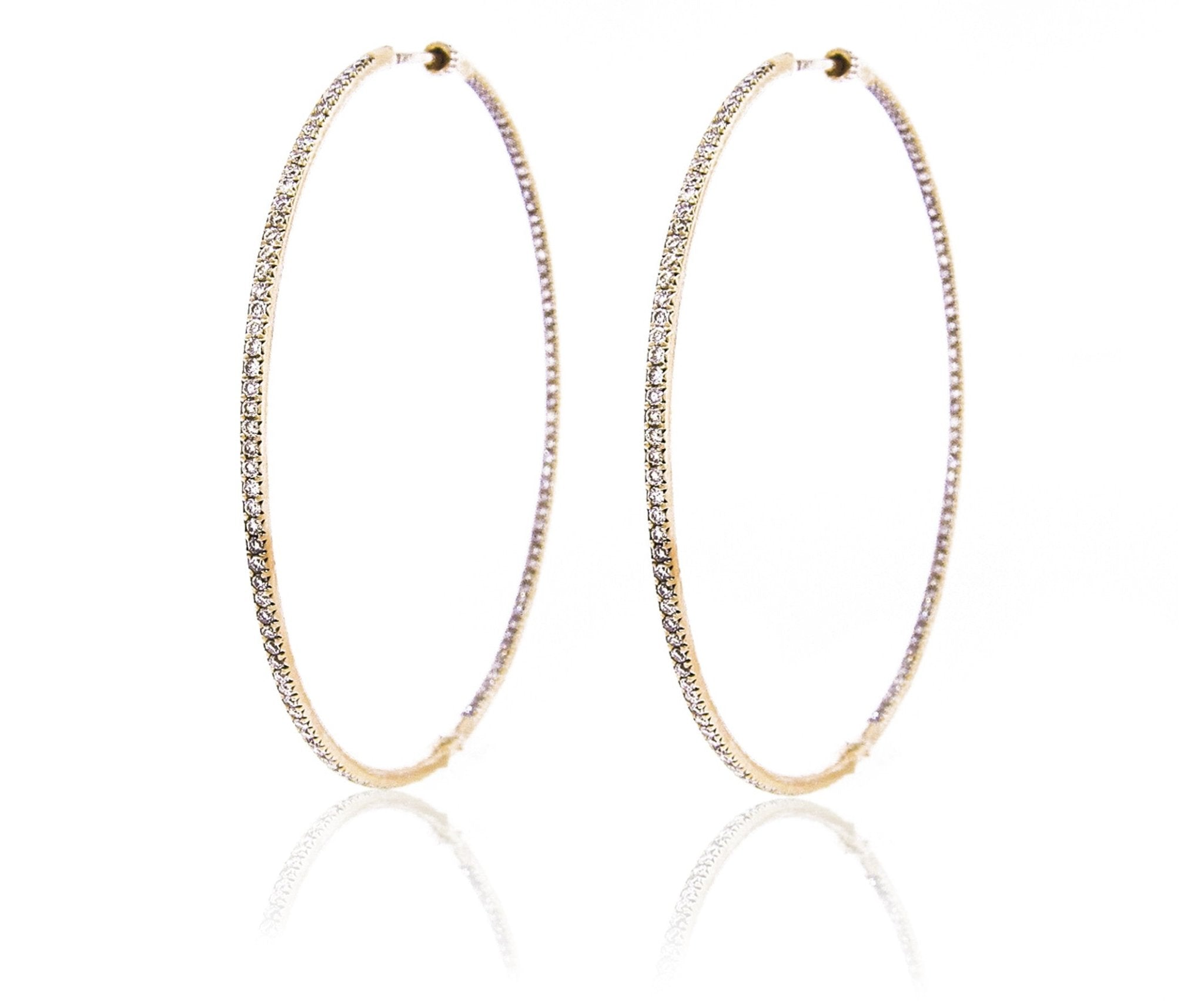 18ct Yellow Gold Hoop Diamond Earrings - ForeverJewels Design Studio 8