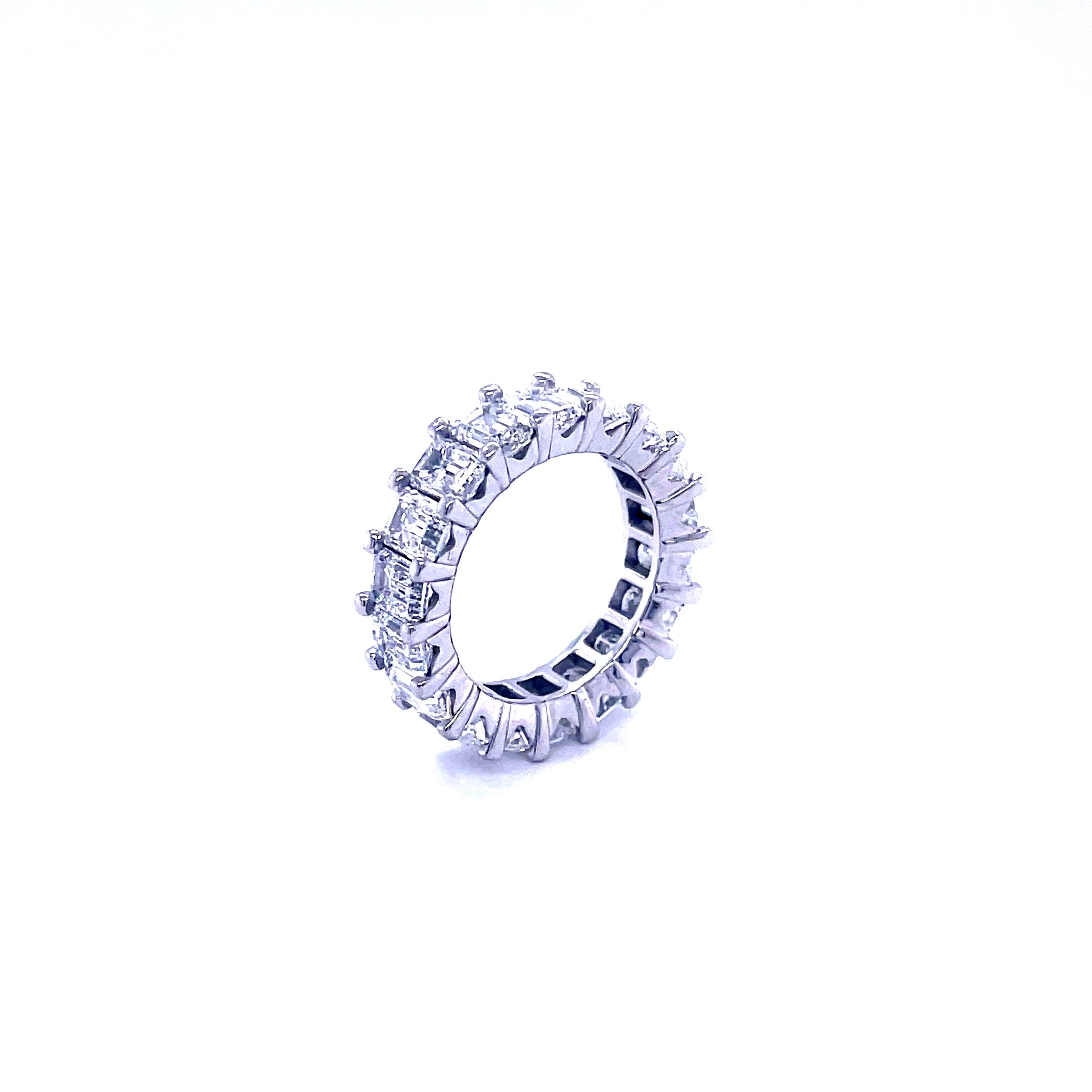 Eternity Emerald cut lab diamond Ring