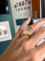Trilogy lab Diamond Engagement Ring