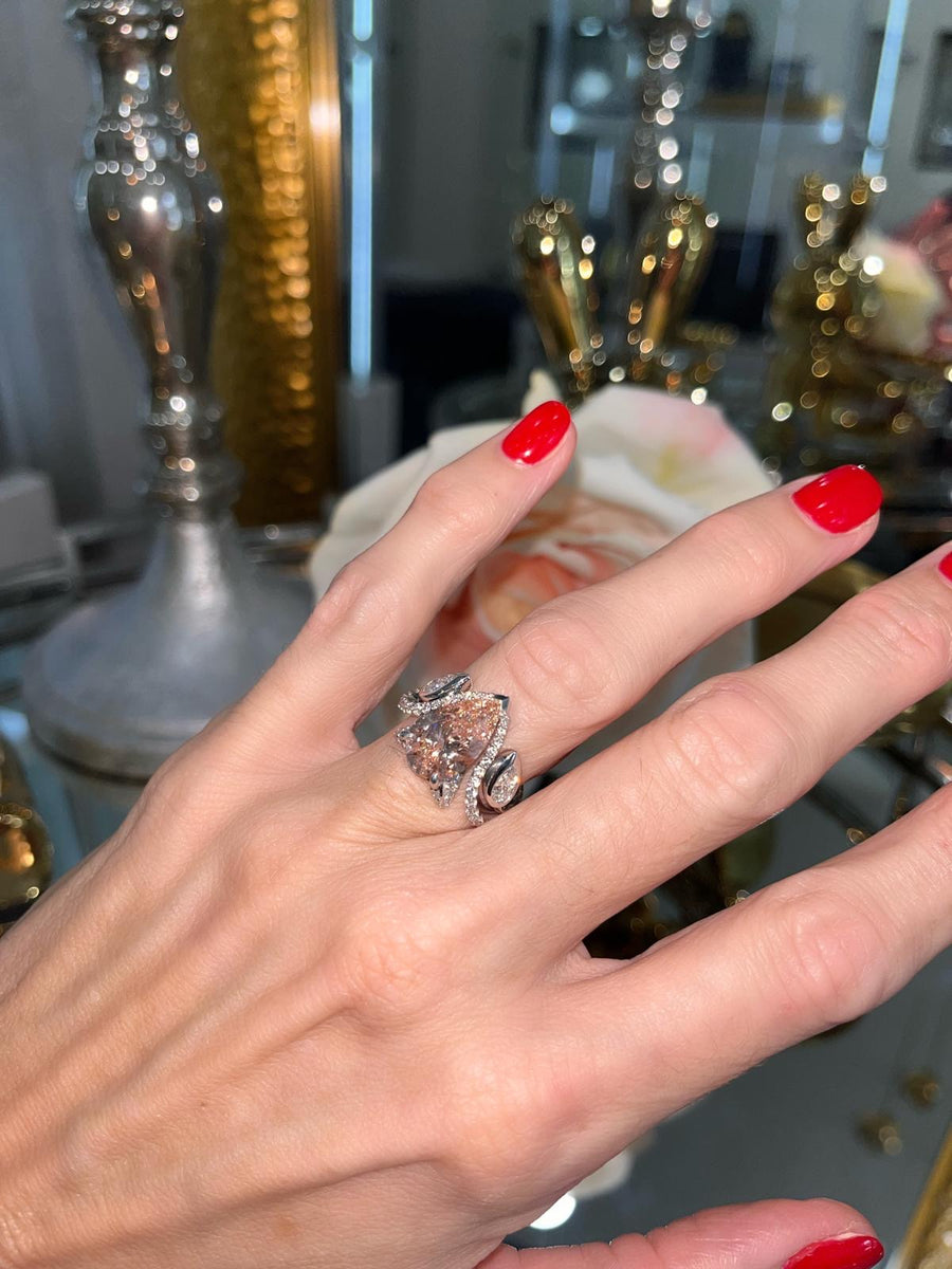 Lab grown Pink Diamond Ring
