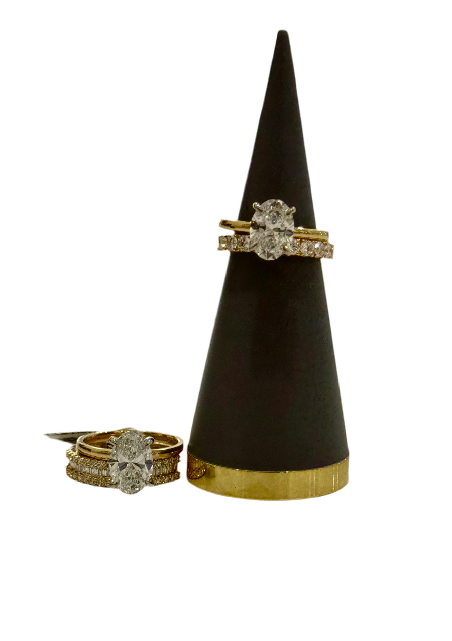 Oval 2.51 Solitaire lab Diamond Engagement Ring