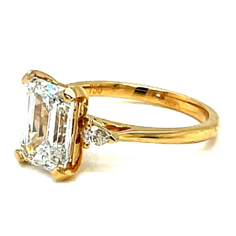 Trilogy lab Diamond Engagement Ring