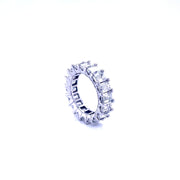 Eternity Emerald cut lab diamond Ring