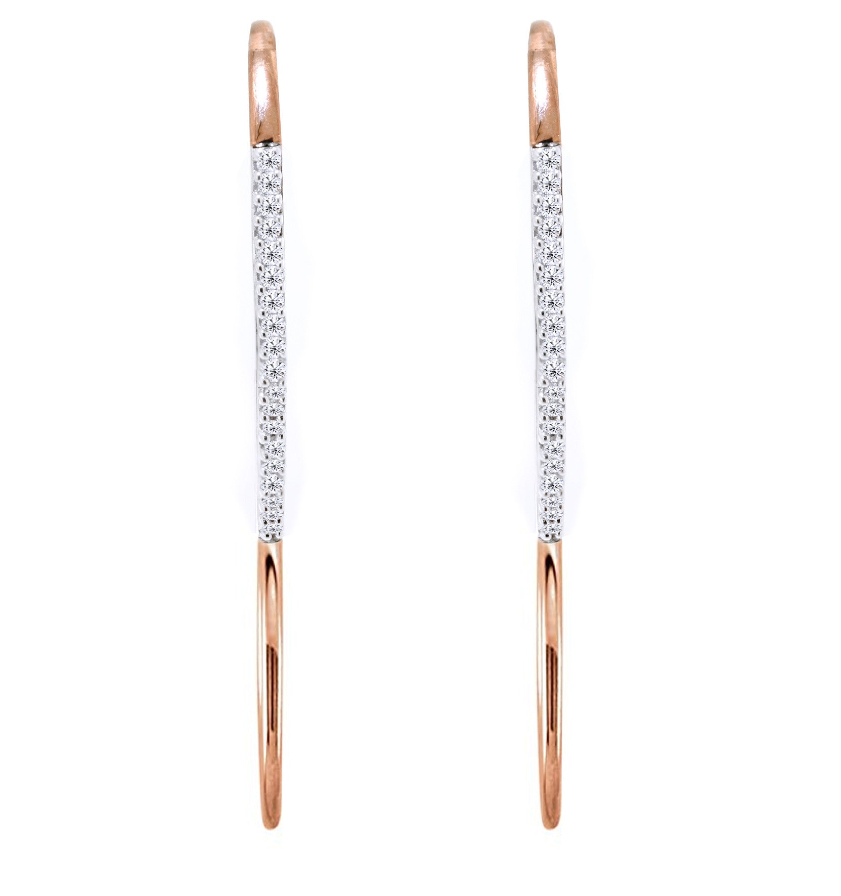 9ct Rose gold shepperd hook earrings with diamonds - ForeverJewels Design Studio 8