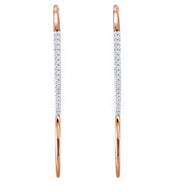 9ct Rose gold shepperd hook earrings with diamonds - ForeverJewels Design Studio 8