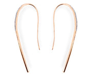 9ct Rose gold shepperd hook earrings with diamonds - ForeverJewels Design Studio 8