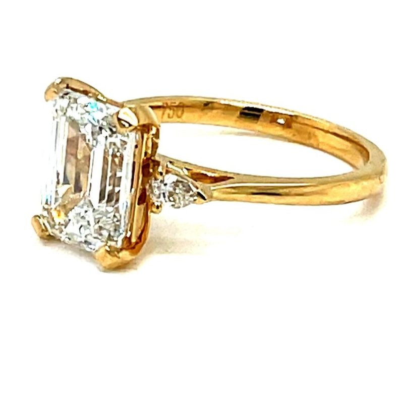 Trilogy lab Diamond Engagement Ring