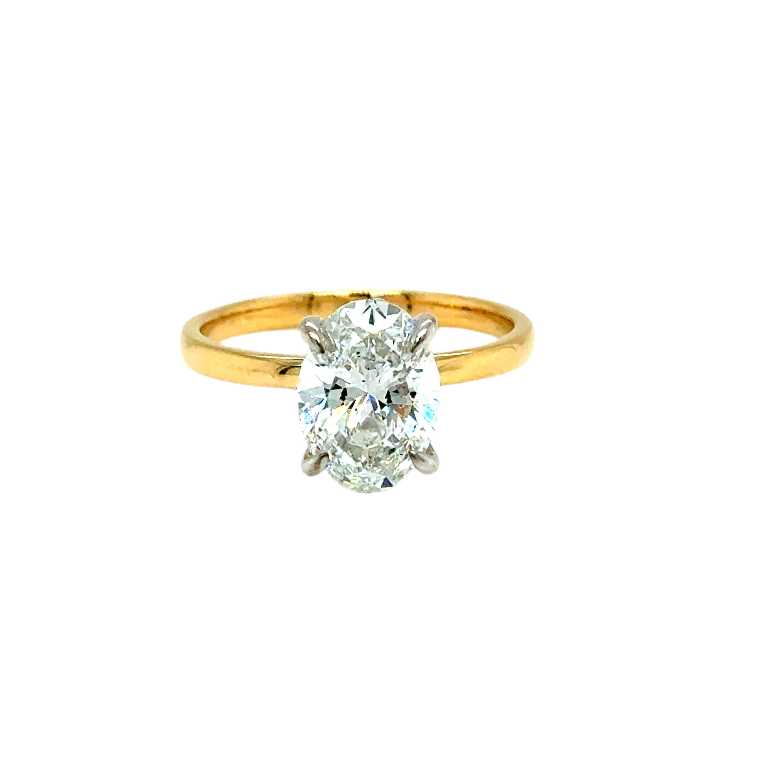 Oval 2.51 Solitaire lab Diamond Engagement Ring