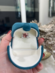 Pink Tourmaline and Diamond Ring
