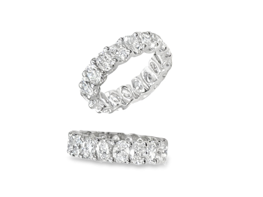 Eternity oval 5.47ct lab diamond Ring