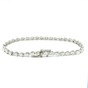 Lab pear Diamond Tennis bracelet 3.97ct in Platinum