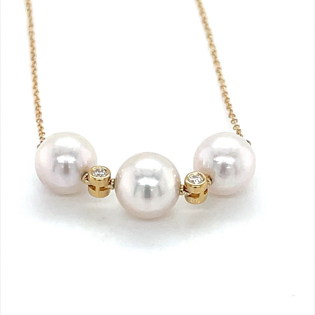 Akoya Pearls & Diamond Necklace - ForeverJewels Design Studio 8