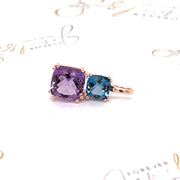 Amethyst and London Blue Topaz Pendant - ForeverJewels Design Studio 8