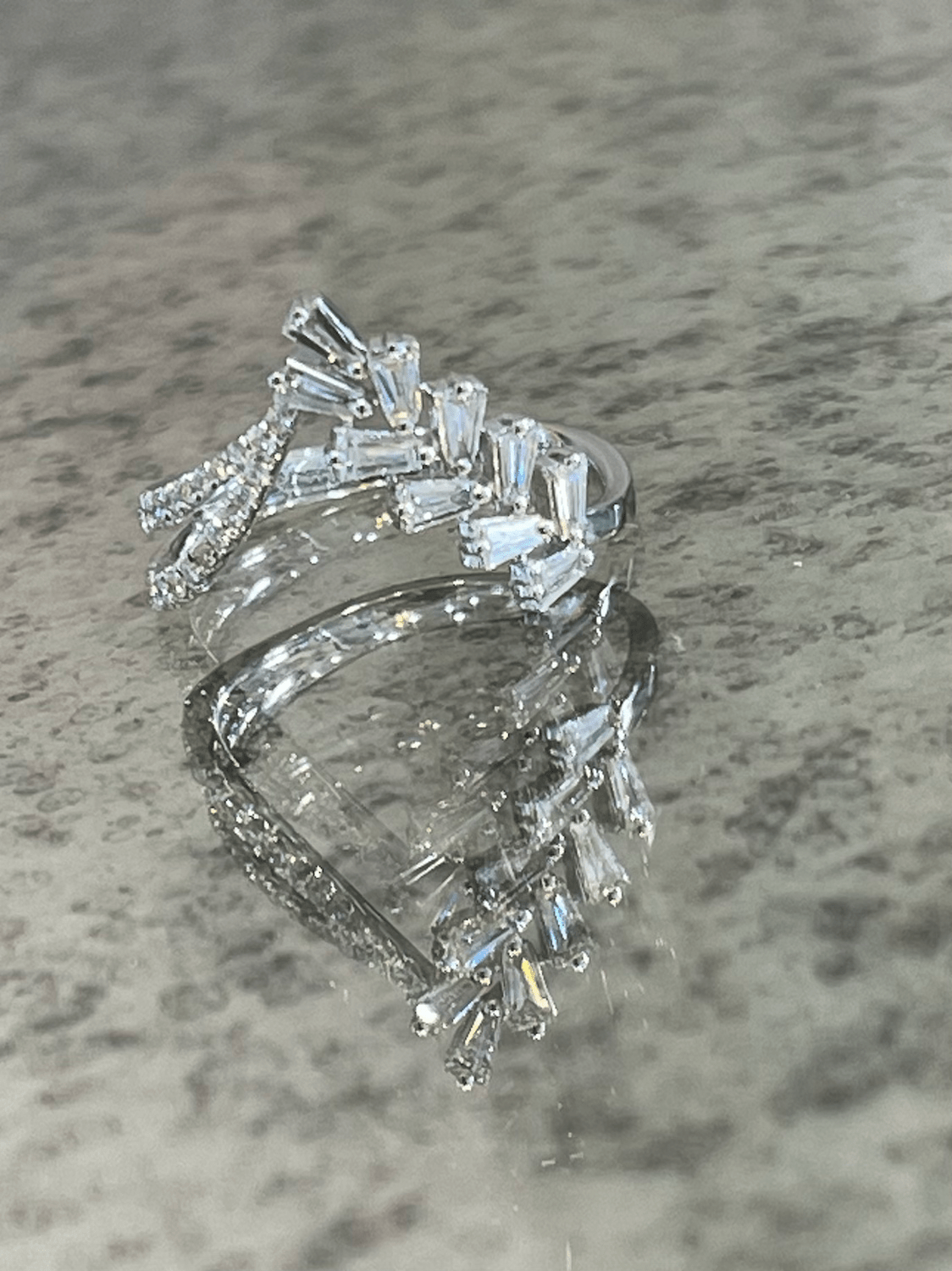 Baguette and Round Brilliant Diamond Ring - ForeverJewels Design Studio 8