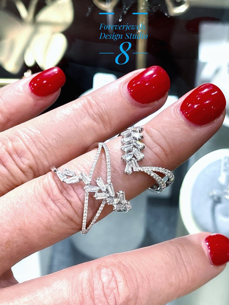 Baguette and Round Diamond Dress Ring - ForeverJewels Design Studio 8