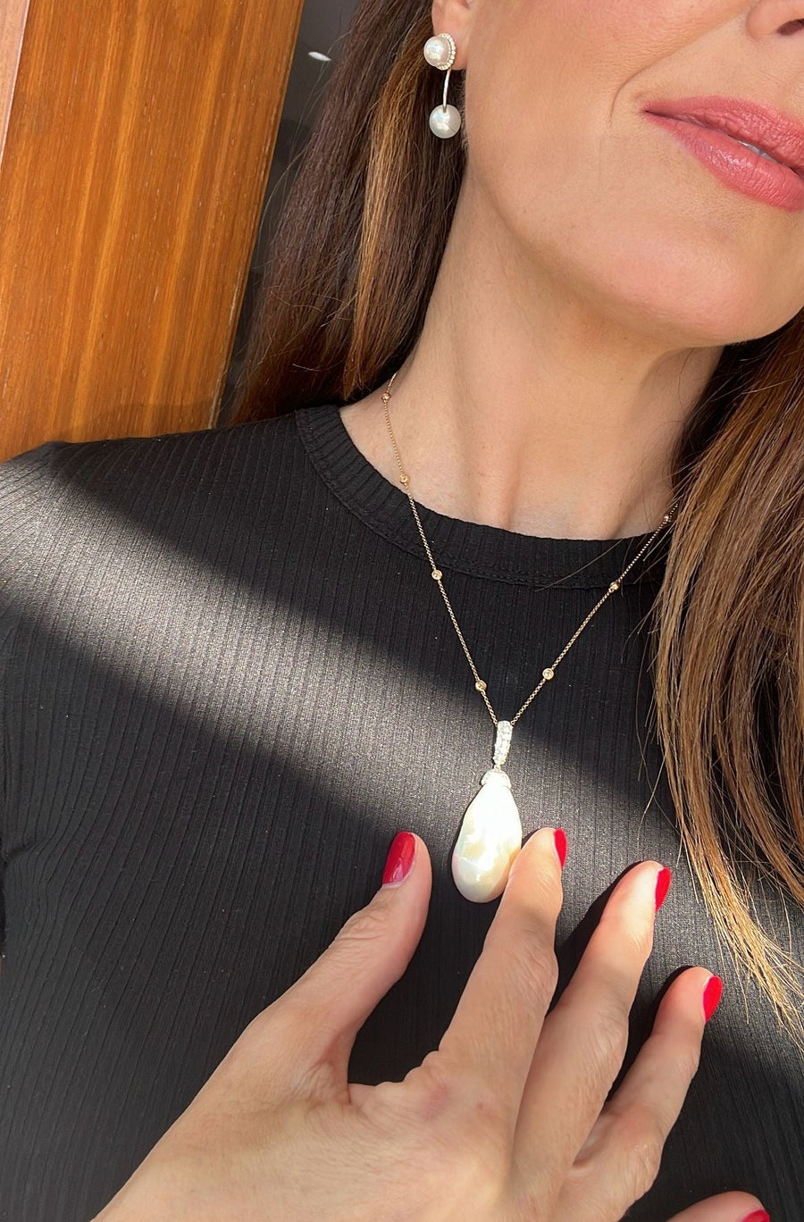 Baroque Pearl and Diamond Pendant - ForeverJewels Design Studio 8