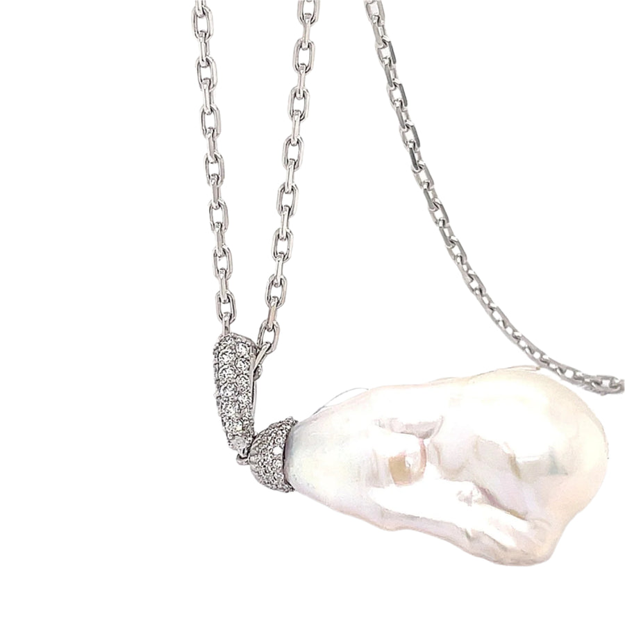 Baroque Pearl and Diamond Pendant - ForeverJewels Design Studio 8