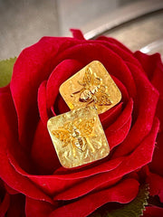 Bee Earrings Studs in 18k yellow gold - ForeverJewels Design Studio 8
