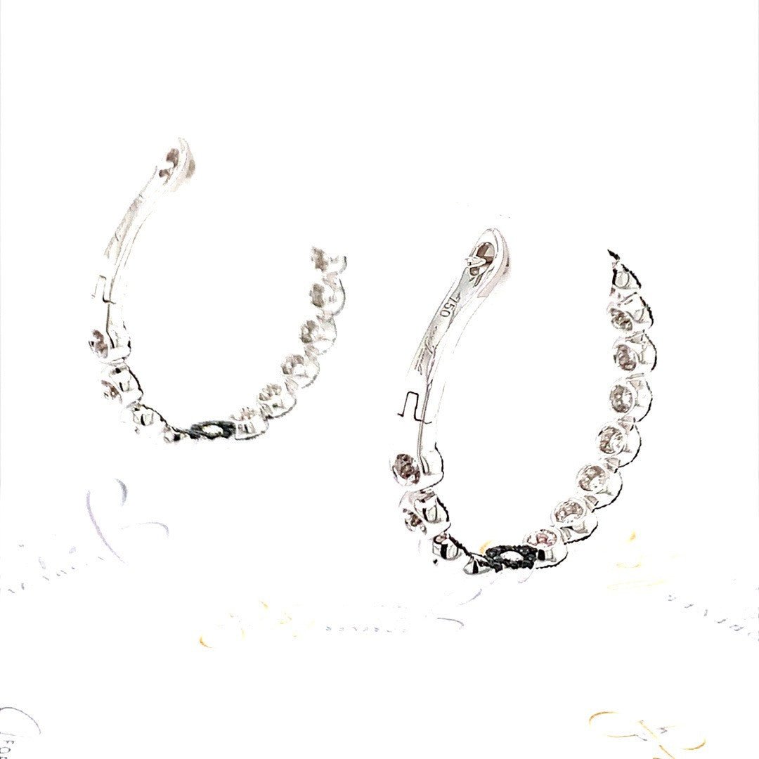 Black and white diamond Hoops - ForeverJewels Design Studio 8