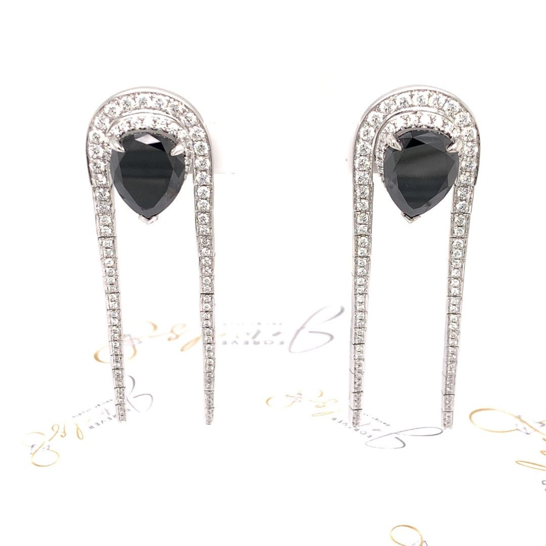 Black diamond earrings - ForeverJewels Design Studio 8