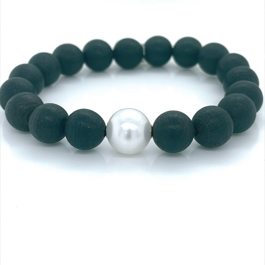 Black Sandalwood and South Sea Pearl bracelet - ForeverJewels Design Studio 8