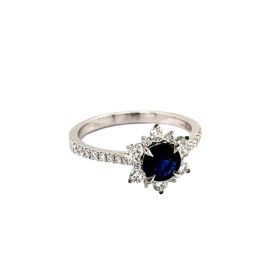 Blue Ceylon Sapphire Diamond Ring - ForeverJewels Design Studio 8