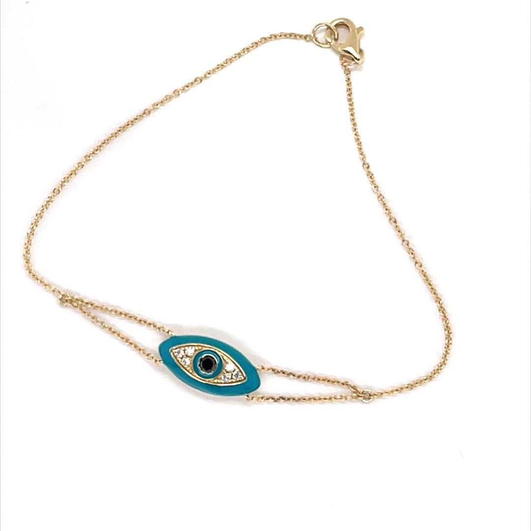 Blue eye protection diamond Bracelet - ForeverJewels Design Studio 8