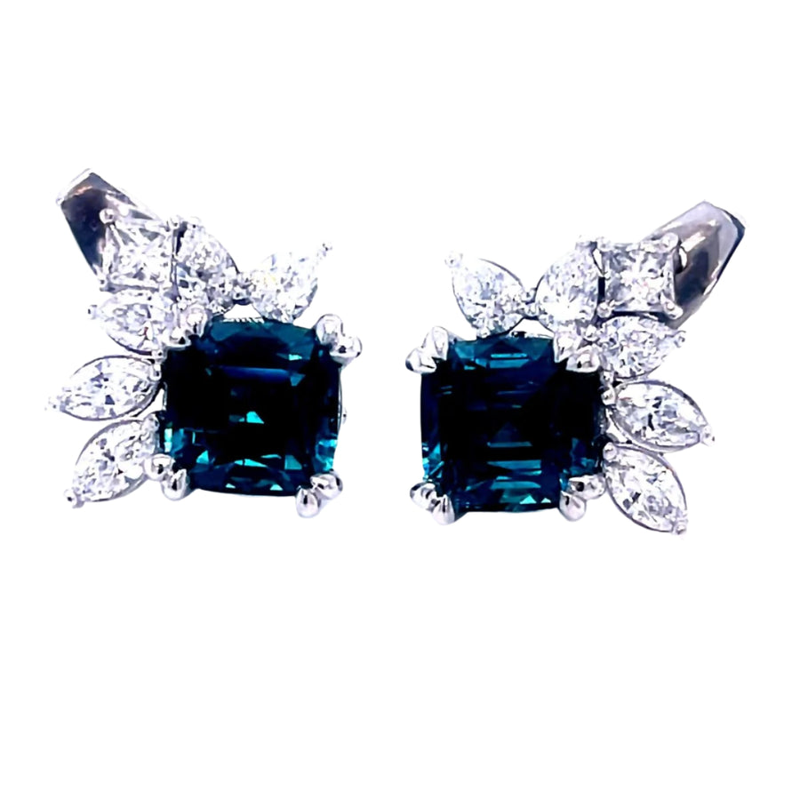 Blue lagoon Tourmaline &Diamond Earrings - ForeverJewels Design Studio 8