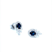 Blue Sapphires and Diamond studs Earrings - ForeverJewels Design Studio 8
