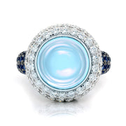 Bold Blue Sapphire and Topaz Diamond Ring - ForeverJewels Design Studio 8