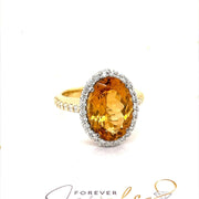 Citrine and Diamonds Halo Ring - ForeverJewels Design Studio 8