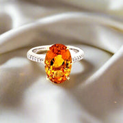 Diamond Halo Citrine Ring - ForeverJewels Design Studio 8